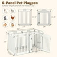 thumbnail image 3 of Gymax 32'' 6-Panel Dog Playpen w/ Secure Locking Door & Ground Stakes Easy Assembly, 3 of 10