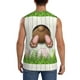thumbnail image 4 of Balery Brown Bunny Camisetas sin mangas para hombre, absorbe la humedad y protege contra el mal olor.-Large, 4 of 7