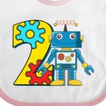 thumbnail image 4 of Inktastic 2nd Birthday Robot Boys or Girls Baby Bib, 4 of 4