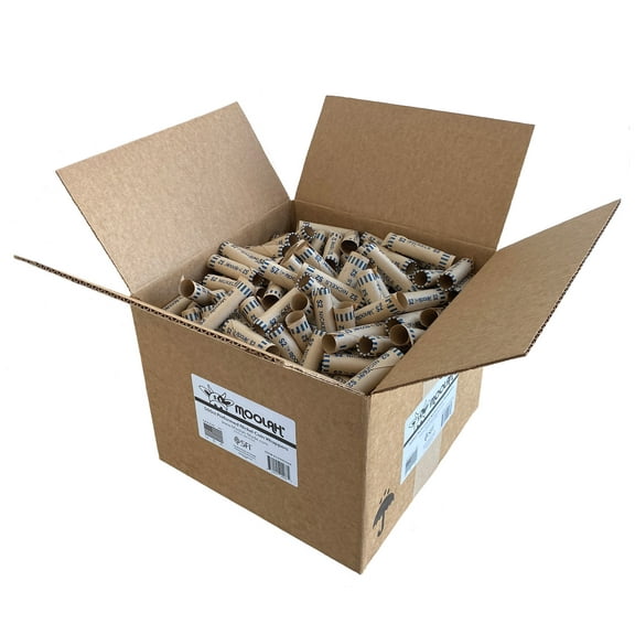 MOOLAH Preformed Nickel Coin Wrappers, 500 Count