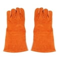 thumbnail image 1 of 35mm Work Protection Cow Leather Welding Gloves Fireproof Safety Protection Equipment(Thick), 1 of 8