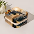 thumbnail image 5 of PhooArto Small Jewellery Box, Dolphin with Sunflowers Portable Travel Mini Jewelry Case for Women Leather Ring Organizer, 5 of 5