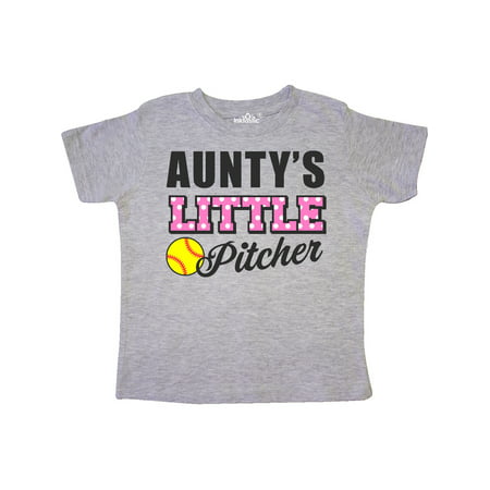

Inktastic Auntys Little Pitcher Softball Gift Toddler Toddler Girl T-Shirt
