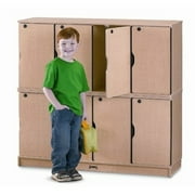 Jonti-Craft Maplewave Stacking Lockable Lockers-Size:Double