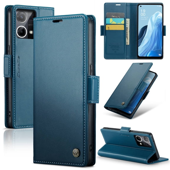 ETFAST Leather Phone Case Wallet With Card Holder Zipper For OPPO F21 Pro 4G High Quality Leather Phone Case