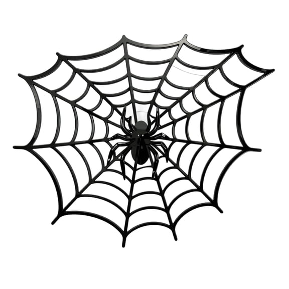 20 Inch Black Web Decoration, Fake Web With, Scary Indoor Outdoor Halloween Wall Decor for Haunted House Party, 1 Pack