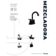 thumbnail image 5 of Mezcladora para lavabo Maxims de baño plástico ABS negro mate 2 manerales, 5 of 5