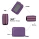 thumbnail image 5 of Cartera pequeña de cuero Laklulu para mujer, monedero con doble cremallera para mujer, tarjetero con bloqueo RFID, 11 x 8 x 4 cm, 5 of 6