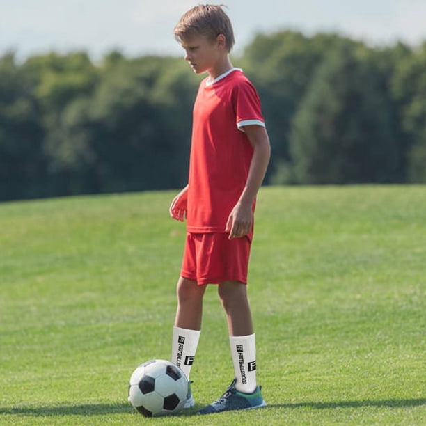 Calcetines de fútbol antideslizantes con ventosa redonda de silicona Calcetines de entrenamiento deportivo (Blanco)
