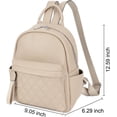 thumbnail image 4 of Women Mini Backpacks Small Backpack Purse Fashion Vegan Leather Quilted Little Daypack Bag, 4 of 7