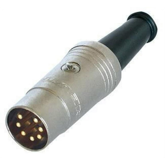 REAN - 7 Pin DIN Plug with Rubber Strain Relief