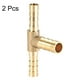 thumbnail image 3 of Conector de manguera de latón en forma de T, reductor de barbilla, conector de 3 vías para aire, agua, combustible, gas, 2 piezas 6mm x 8mm x 6mm, 3 of 3