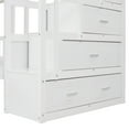 thumbnail image 4 of Bellemave Full over Twin & Twin Bunk Bed with Stairs and Storage Drawers, Wood Triple Bunk Bed for Teens, Adults (White), 4 of 11