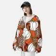 thumbnail image 5 of Kll Various Pumpkins Print Men'S Women’s Upf 50+ Sun Protection Outdoor Hoodie Jacket Long Sleeve Fishing Hiking Performance Shirt- 3x-Large, 5 of 8