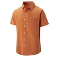 thumbnail image 2 of Men's Casual Button Down Shirts Wrinkle-Free Short Sleeve Dress Shirt Business Casual Office Shirt Lightweight Comfort Summer Shirts, 2 of 5