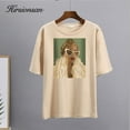 Hirsionsan Trendy Loose Graphic T Shirts for Women 2023 Summer 100