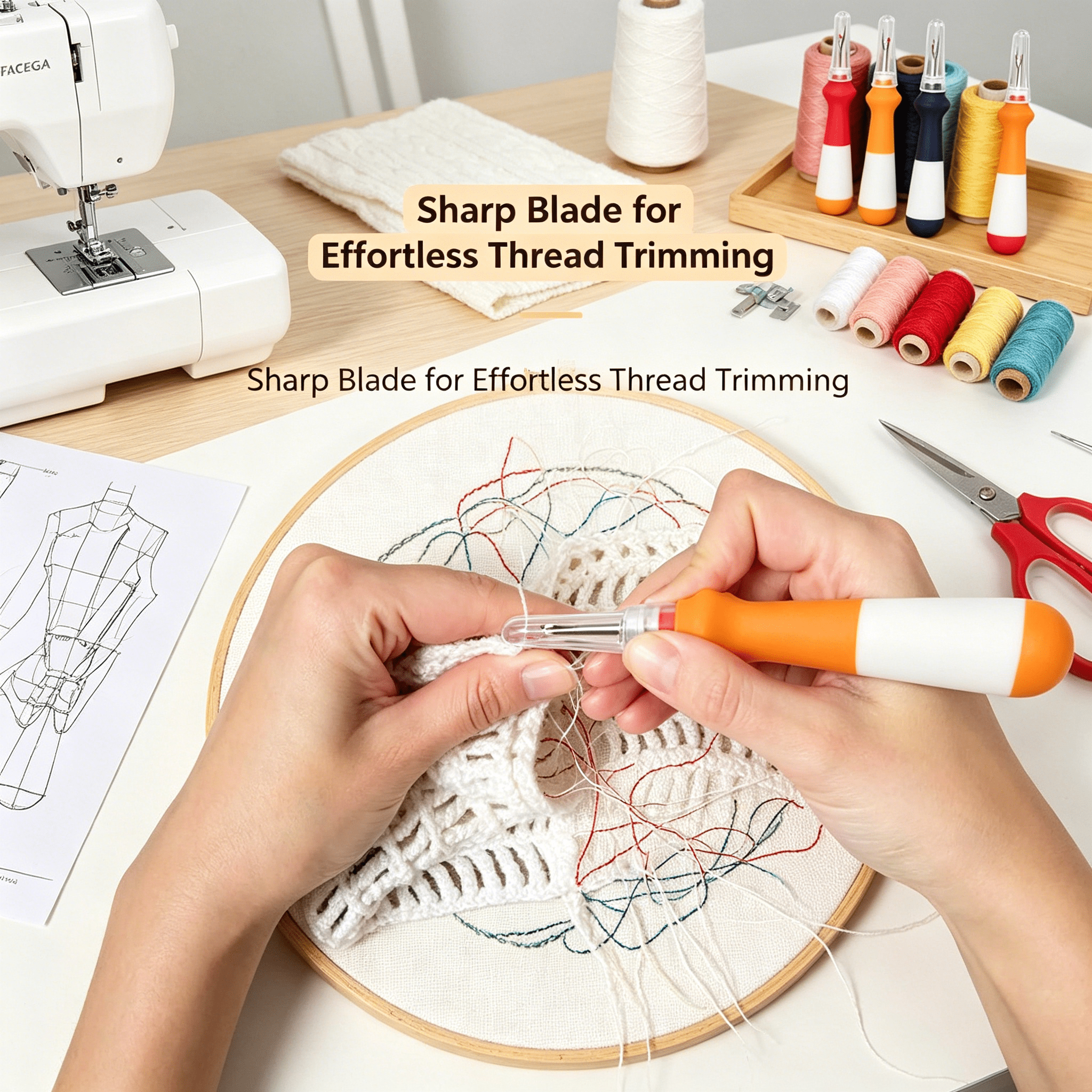 EXLEAF 2026 New 4 Pcs Seam Ripper Perfect for Layering Seam Rippers for Sewing Cozy Comfort Sewing Kit for Craft Quilting Home Colorful