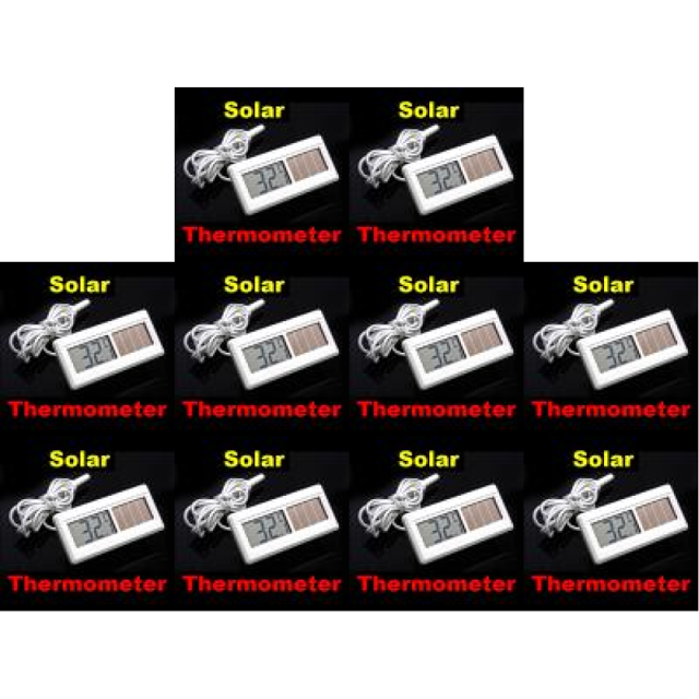 Lámpara Solar Mini sensor de calor solar, cable de 1 m, instrumentos de temperatura digital LCD para acuario