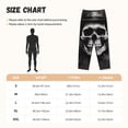 thumbnail image 4 of Lsque Black White Hat Skull Print Women's Pajama Pants, Lounge Pant - Comfortable Home Wear,Elastic Waistband, Stylish Design-Large, 4 of 9