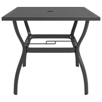 vidaXL Garden Table Anthracite Powder-coated steel 32.1x32.1x28.3 in