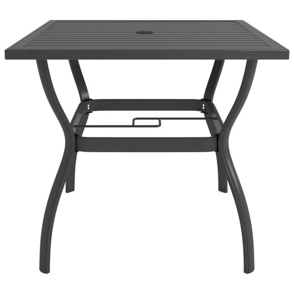 vidaXL Garden Table Anthracite Powder-coated steel 32.1x32.1x28.3 in