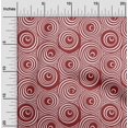 thumbnail image 2 of oneOone Cotton Poplin Maroon Fabric Geometric Line Art Circle Craft Projects Decor Fabric Printed By The Yard 56 Inch Wide, 2 of 4