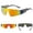 Grey, variant on Glasses Unisex Rimless Punk Style Sunglasses Tile Design Fashion Eye Colorful Eyewear for Everyday Wear