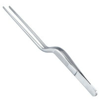 JZROCKER Stainless Steel Offset Tweezer Tongs Cooking and Plating Food by Chef Durable