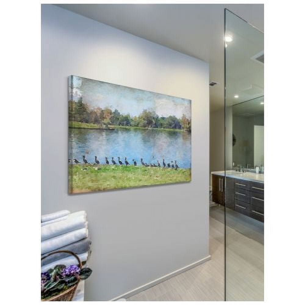 "Spring on the Farm 4" Painting Print on Wrapped Canvas