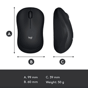 Logitech M185 Wireless Mouse, 2.4GHz with USB Mini Receiver, 12-Month Battery Life, 1000 DPI Optical Tracking, Ambidextrous PC/Mac/Laptop