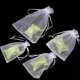 thumbnail image 3 of 25/50 unidades de bolsitas blancas de organza para regalos de fiesta, bodas y Navidad, con cordón ajustable., 3 of 5