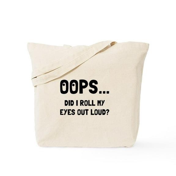 CafePress - Eye Roll Tote Bag - Unisex Canvas Tote Bag, Beige, 1-Piece