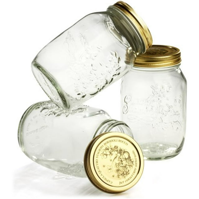 Bormioli Rocco Quattro Stagioni 3-Piece Canning Jar Set, Gift Boxed