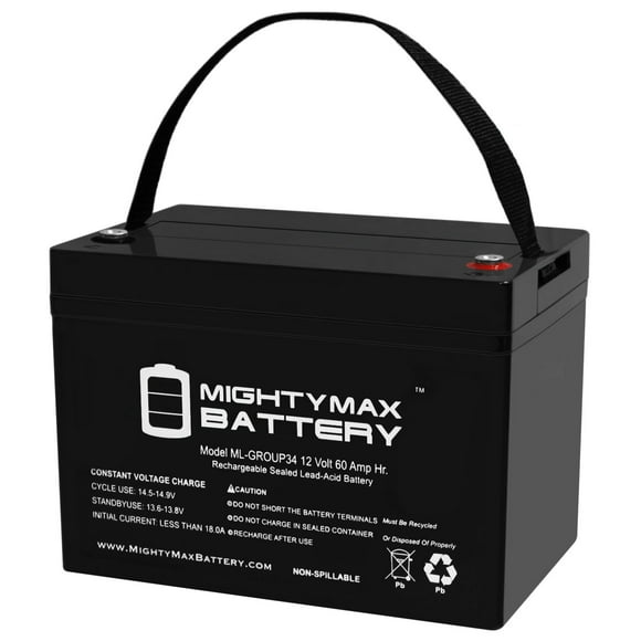 12V 60AH Group 34 Replacement Battery For Golf Carts