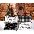 thumbnail image 5 of 12x20 Christmas Throw Pillow Covers, Decorative Outdoor Farmhouse Snowflake Welcome Winter Buffalo Plaid Xmas Christmas Pillow Shams Cases Slipcovers Set of 4 for Couch Sofa Decorations, 5 of 5
