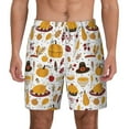 thumbnail image 2 of Picia Thanksgiving pattern Mens Swim Trunks with Compression Liner Stretch Beach Shorts Quick Dry with Zipper Pockets No-Chafing Board Shorts-X-Large, 2 of 9