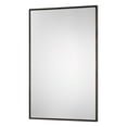 thumbnail image 2 of Benzara BM204971 Rectangular Wooden & Metal Wall Mirror, Black & Silver, 2 of 2