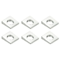 6pcs Beveled Square Washers, M8x18mm Square Beveled Washers Bearing Strut Plate Flat Pad Spacer Carbon Steel for 8mm Bolts Wedge Shim Leveling Fastener Nut Bolt Gasket, Silver