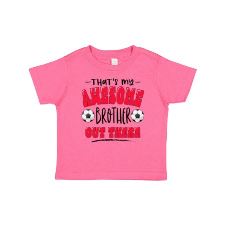 

Inktastic That s My Awesome Brother out There with Soccer Balls Gift Baby Boy or Baby Girl T-Shirt