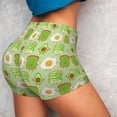 thumbnail image 4 of Salouo Avocado And Toast Print Women's Athletic Shorts,Booty Shorts Biker Shorts High Waisted Elastic Workout Shorts for Yoga Gym Running Sports-Large, 4 of 8