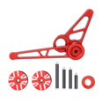 thumbnail image 2 of Bicicleta plegable de una sola velocidad a 6 velocidades kusrkot Rojo Tensor de cadena de bicicleta de aleación de aluminio, 2 of 8