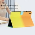 thumbnail image 5 of for Lenovo Tab M10 Plus 3rd Gen 10.6" 2022 TB-125FU/128FU/128XU, Gradient Color PU Leather Folio Stand Magnetic Wallet with Card Pockets [Auto Wake/Sleep] Soft TPU Shockproof Cover, Orange+Yellow, 5 of 9