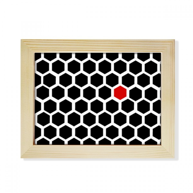 Hexagon Line Art Grain Illustration Pattern Desktop Photo Frame Picture Art Decoration Painting 6x8 inch