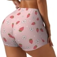 thumbnail image 2 of Naloa Floral Strawberr Biker Shorts for Women Seamless Scrunch Short Women’s Yoga Shorts for Gym Running Sport Shorts - XX-Large, 2 of 9