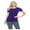 Purple, variant on SCRUBS Women's Short Sleeve Round-Neck T-Shirt Under Scrub (Purple, Small)