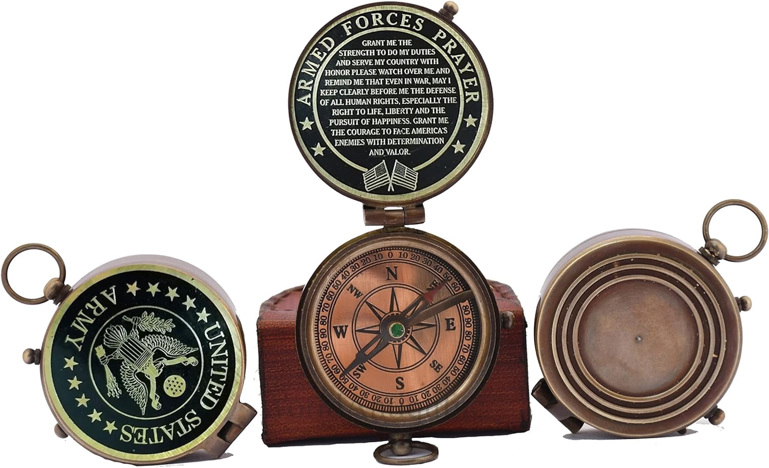 WOANIN Compass Gift for U.S Army, U.S Air Force, Engraved Navy Compass, Navy Gift, Navy Brass Compass, Retirement Gift, Personalized Compass, Antique Compass