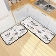 thumbnail image 7 of GZHJMY Cute Raccoon Riding A Bike Kitchen Mat - Cushioned Anti Fatigue Kitchen Rug Set of 2, Non Slip Waterproof Kitchen Mats for Kitchen, Laundry, Sink, Office 19.7"×27.6"+19.7"×47.2" Carpet Runner, 7 of 7