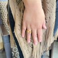 thumbnail image 3 of Juniper Treasures 18K Gold Pated Stainless Steel Neutral Bow Ring JOBAYA, 3 of 13