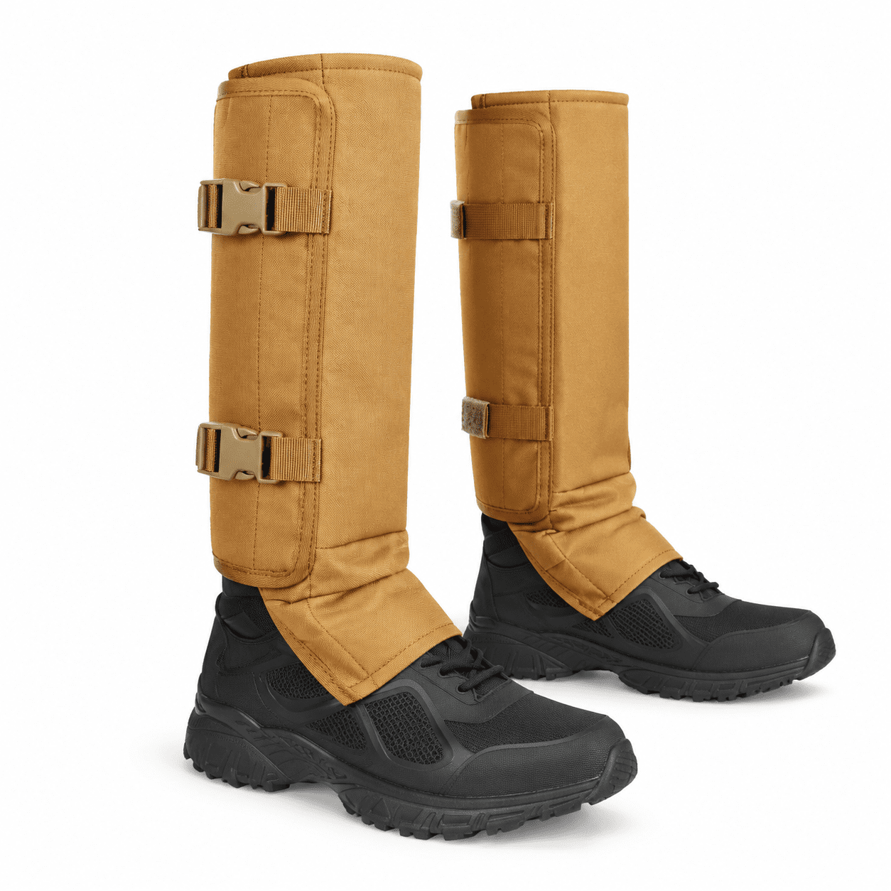 Khaki Snake Gaiters Waterproof Adjustable Lower Leg Guards for Outdoor and Hiking