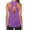 Purple, variant on Women's Workout O-Neck Sleeveless Breathable Backless Tank Yoga Tops Womens Long Sleeve Spandex T Shirt Solid Color Tops for Women Short Sleeve Stretch Tee Blank Athletic Shirts Woman S Workout Top